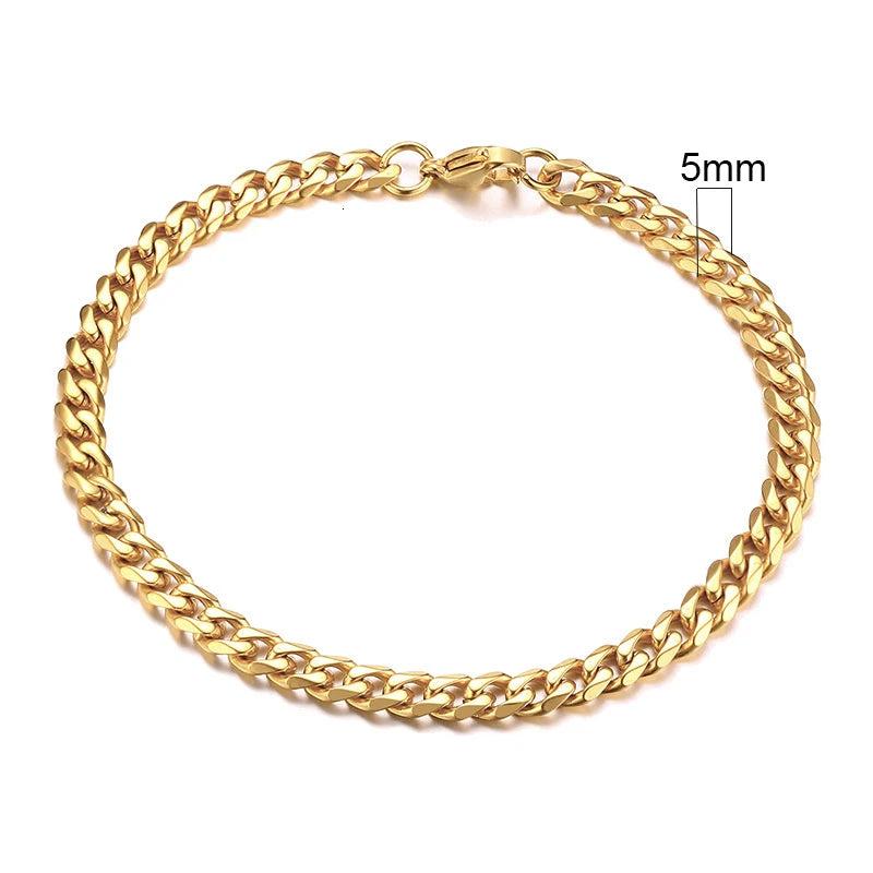 3-11mm Chunky Miami Curb Chain Bracelet