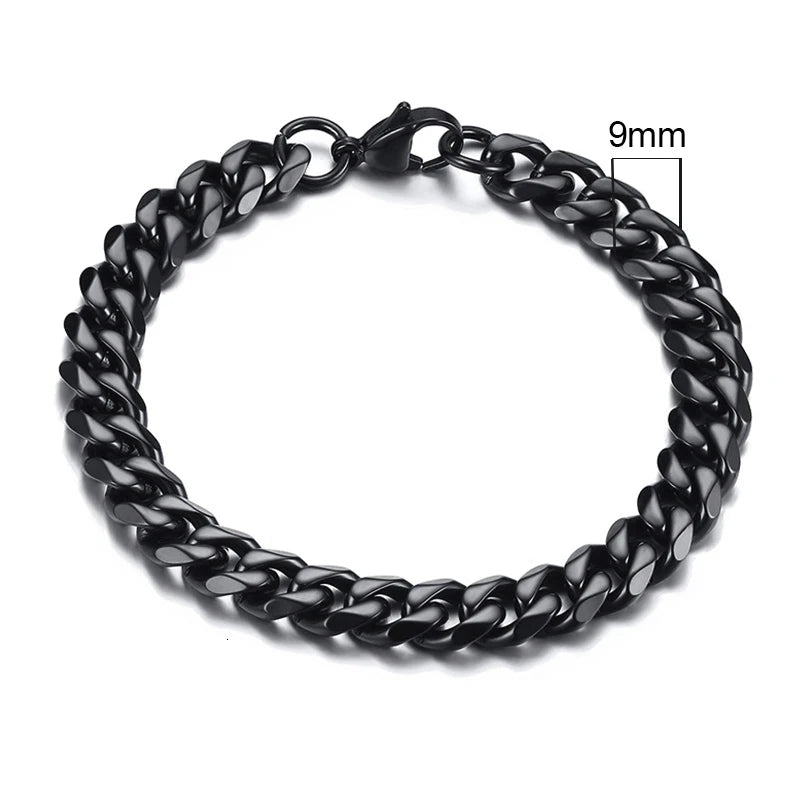 3-11mm Chunky Miami Curb Chain Bracelet