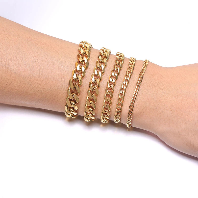 3-11mm Chunky Miami Curb Chain Bracelet