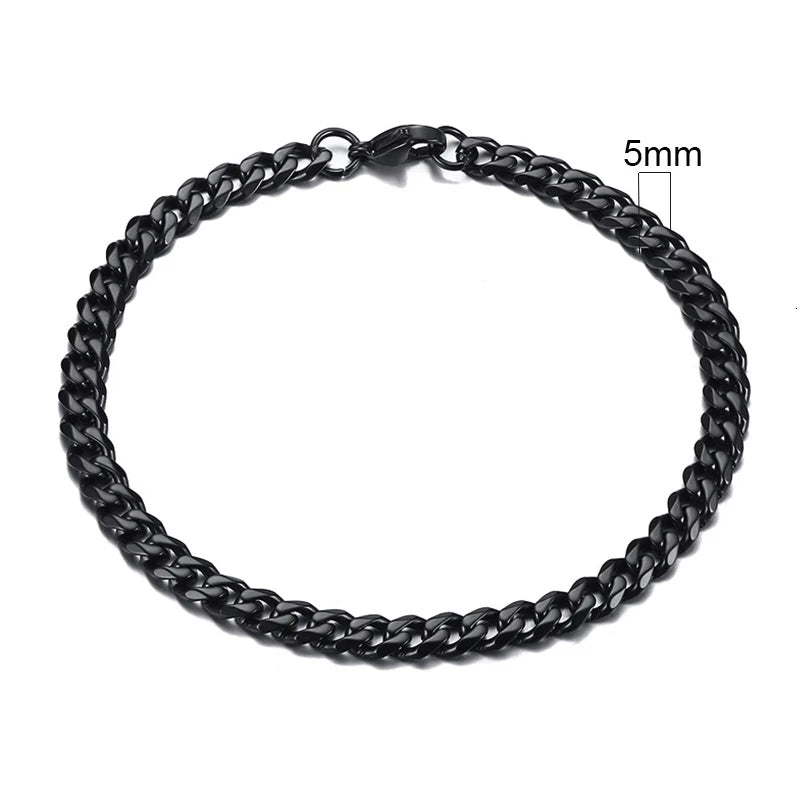 3-11mm Chunky Miami Curb Chain Bracelet
