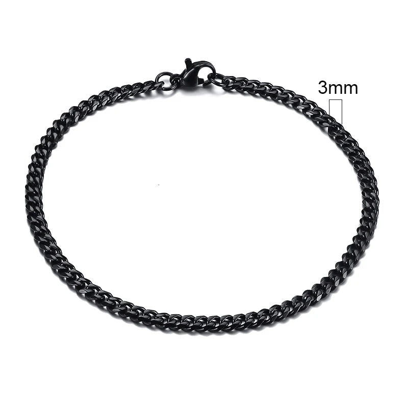 3-11mm Chunky Miami Curb Chain Bracelet