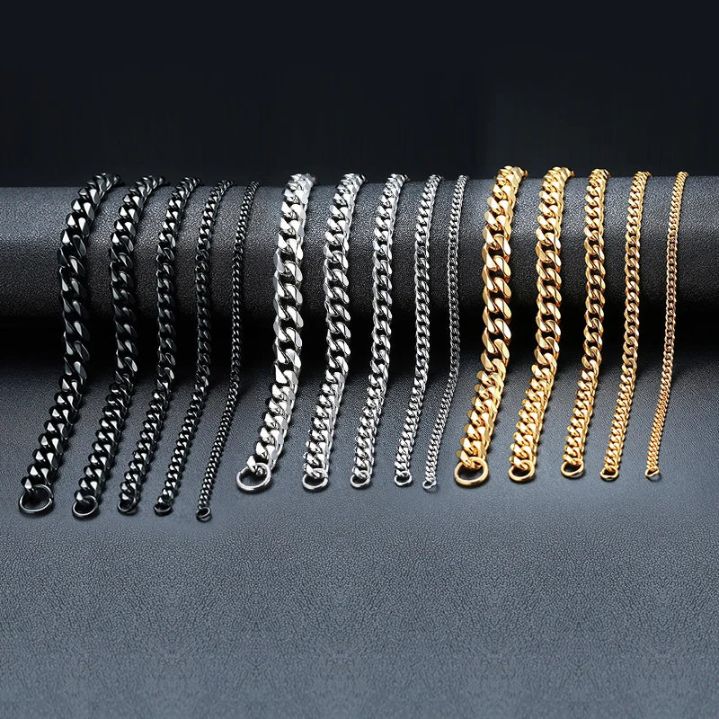 3-11mm Chunky Miami Curb Chain Bracelet
