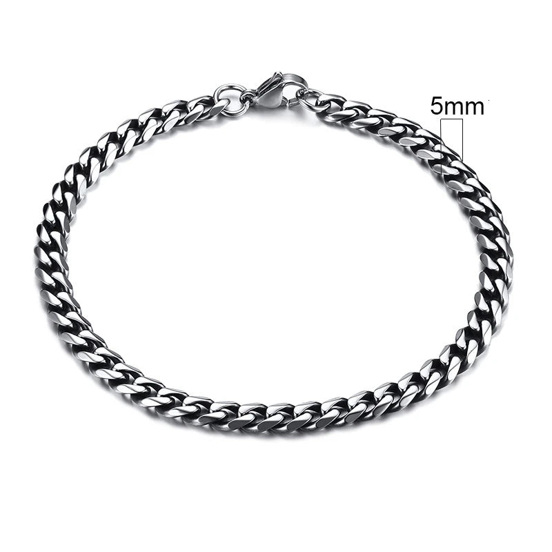 3-11mm Chunky Miami Curb Chain Bracelet