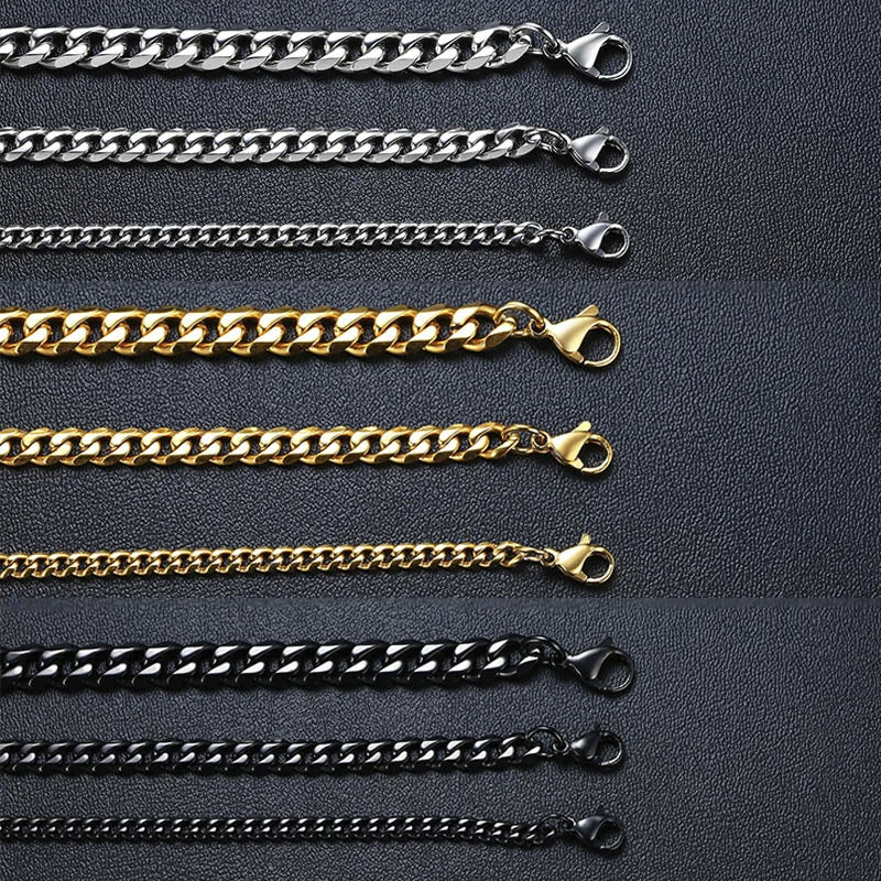 3-11mm Chunky Miami Curb Chain Bracelet