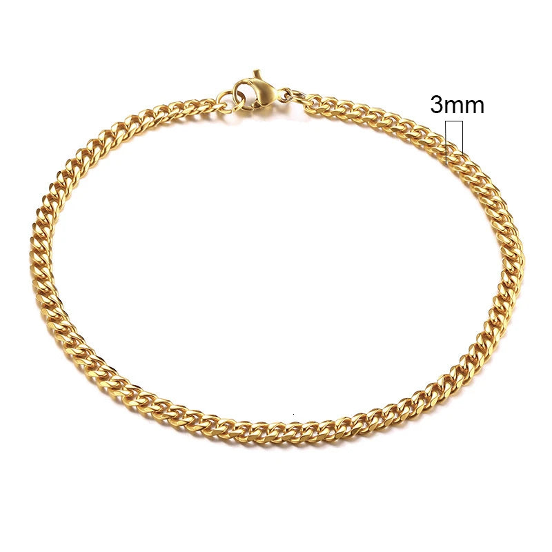 3-11mm Chunky Miami Curb Chain Bracelet