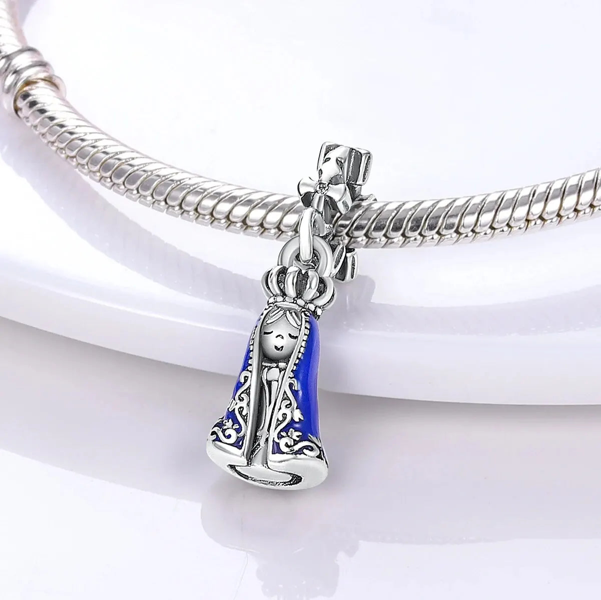 MULA 1PC Silver Plated Travel Sunflowers Four Leaf Lucky Clover Dangle Charms Fit 3MM Snake Chain Charm Bracelet DIY
