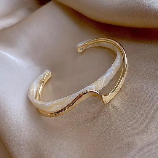 Stainless Steel Inlaid Zircon Gold Plated Bracelet
