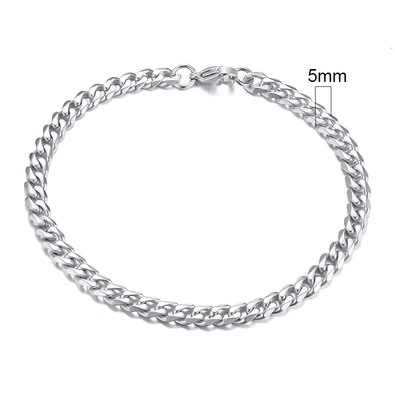 3-11mm Chunky Miami Curb Chain Bracelet