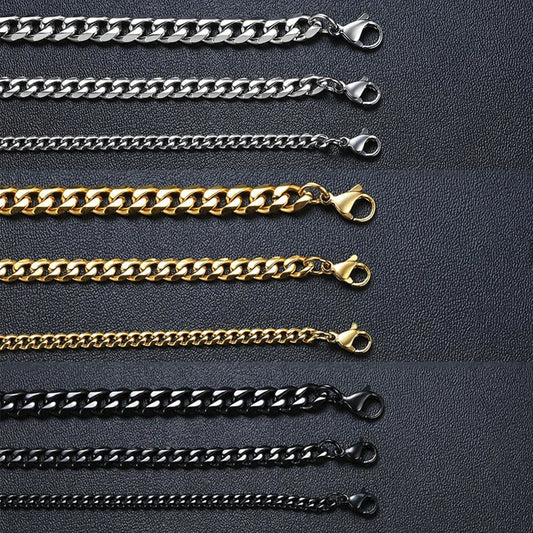 3-11mm Chunky Miami Curb Chain Bracelet